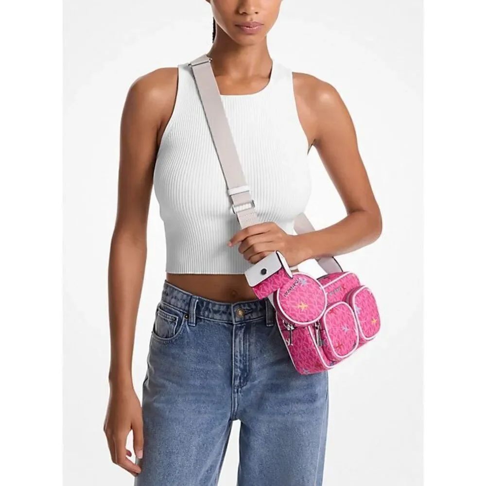 Michael Kors Medium Crossbody Bag Handbag Purse Messenger Shoulder Dragonfruit